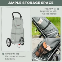 Soozier Bike Trailer, Bicycle Cargo Trailer with 12" Wheels, Reflective Strips, Outdoor Wagon Carrier with Aluminum Frame(m-6)