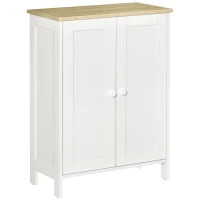 HOMCOM Storage Cabinet with Doors, Cupboard Organization with 2 Adjustable Shelves, Storage Solution for Living Room, Bathroom(m-2)