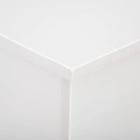 HOMCOM 39.5" Storage Chest with 2 Safety Hinges, Storage Box Organizer with Flip-Top Lid, Entryway Storage Bench, White(m-8)