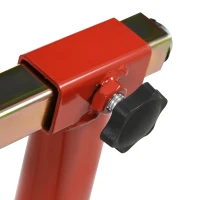 HOMCOM Motorcycle Rear Wheel Stand, Universal Motorcycle Lift with Adjustable U + L Swingarm Spool, Red(m-9)