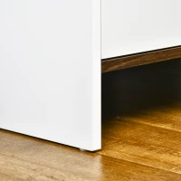 HOMCOM Chest of Drawers, 3 Drawer Dresser with Cut-out Handles, Drawers Unit with Storage for Living Room, White(m-7)