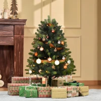 HOMCOM 3' Tall Lit Full Fir Artificial Christmas Tree with Realistic Branches, 60 LED and 227 Tips, Green(m-10)