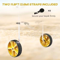 Soozier Alumnium Kayak Cart Dolly, Kayak Wheels with Adjustable Height and Width, for Kayaks, Canoes, Paddleboards(m-5)