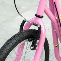 HOMCOM Kick Scooter for Children 5+ Years, Adjustable Height, with Large Inflatable Wheels, Dual Brakes - Pink(m-9)