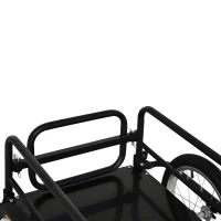 Aosom Bike Trailer, Foldable Bicycle Trailer with16 Inch Pneumatic Tire, Universal Coupler, Foldable Frame and Safe Reflectors Design, Large Load Capacity, Black(m-8)