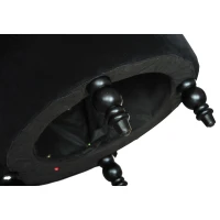 HOMCOM 45" Tufted High Back Velvet Accent Chair Living Room Soft Padded Couch Lounge (Black)(m-7)