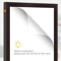HOMCOM 24" x 32" Hockey Jersey Frame, Jersey Shadow Box for Basketball, Football, Baseball, Brown(m-4)