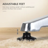 HOMCOM 24 Inch Round Bar Table 43" H Adjustable Stainless Steel Top Aluminum Frame Home Pub Bistro(m-8)