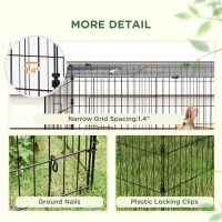 PawHut 87" Small Animal Playpen with with Roof for Rabbits, Chicken, Chinchillas for Indoor/Outdoor Use, Green(m-7)