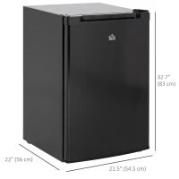 HOMCOM Upright Freezer, 3 Cu.Ft Mini Freezer with Reversible Single Door, Adjustable Thermostat for Home, Dorm, Black(m-3)
