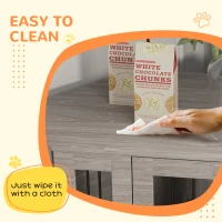 PawHut Dog Crate Furniture with Cushion, 41 Inch Corner Design Dog Crate End Table for Medium Dogs, Walnut Brown(m-7)