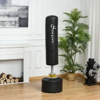 Soozier Freestanding Boxing Punch Bag Stand, Height Adjustable, with Fillable Base, Absorption Springs, Suction Cups(m-1)