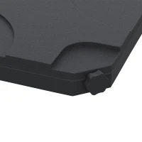 Outsunny 4 Pieces Cantilever Patio Umbrella Base Stand, Outdoor Offset Umbrella Weight Plates, 158 lb Capacity Sand or 60 Liter Capacity Water, Black(m-7)