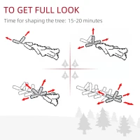 HOMCOM 6FT Pencil Christmas Tree, Artificial Christmas Tree with Automatic Open for Home Party, White(m-5)