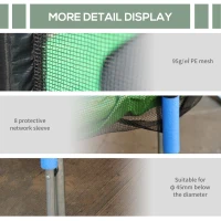 Aosom 14' Round Trampoline Enclosure Safety Net Fence Replacement Trampolining Bounce Part No Poles Included(m-7)