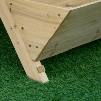 Outsunny 3-Tiers Vertical Raised Garden Bed, Wooden Planter Stand with 5 Elevated Planter Boxes and 4 Hooks, for Herbs, Flowers, or Vegetables in Patio Balcony Indoor Outdoor(m-7)