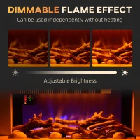 HOMCOM 32 Inches Freestanding Electric Fireplace with Mantel, 1500W Replaceable Fireplace Insert Heater with Timer, White(m-4)