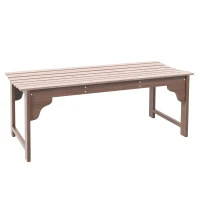 Outsunny 45" Wooden Garden Bench for Outdoors, Patio Double Park Bench with Slatted Seat, Front Porch Backless Bench for Garden, Backyard, Poolside, Balcony, Natural(m-11)