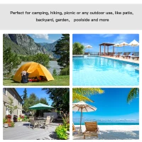 Outsunny Sun Lounger, Outdoor Chaise Lounge with 5-Position Backrest for garden, Black(m-7)