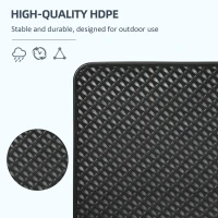 Outsunny 4PCs 175lb Cantilever Patio Umbrella Base Weights, HDPE Water and Sand Filled Umbrella Weights, Black(m-6)