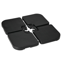Outsunny 4PC 175lb Patio Umbrella Base Weights, Black