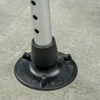 HOMCOM Toilet Safety Rails with Adjustable Height, Silver(m-9)