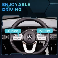 Qaba Mercedes-Benz AMG Licensed 12V Ride on Car, Kids Electric Car with Remote Control, Spring Suspension, LED Lights, Black(m-6)