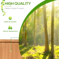 Outsunny 7.7FT Garden Arch with 2 Foldable Planter Boxes, Outdoor Wooden Trellis Arbor for Ceremony Party Weddings, Brown(m-6)