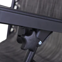 Outsunny 2 Piece Foldable Lounge Chair with Canopy Shade, Outdoor Zero Gravity Chair w/ Side Tray & Cup Holder, Reclining Lounger w/ Breathable Mesh Fabric Seat, Pillow, Dark Grey(m-9)