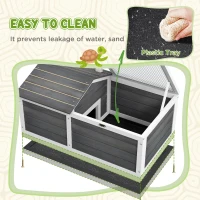 PawHut 34" Wooden Tortoise Habitat Tortoise Enclosure Indoor/Outdoor Use(m-6)