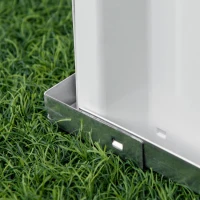 Outsunny 3' x 3' x 1' Raised Garden Bed, Galvanized Metal Planter Box for Vegetables Flowers Herbs, White(m-7)