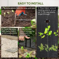 Outsunny 3ftx300ft Landscape Fabric, 4.6OZ Gardener Premium Weed Barrier Durable & Heavy-Duty Weed Block Gardening Mat, Easy Setup & Superior Weed Control Convenient Design(m-4)