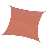 Outsunny 16' x 20' Sun Shade Sail Canopy Outdoor Shade Sail Cloth for Patio Deck Yard with D-Rings and Rope Included, Brick Red(m-1)