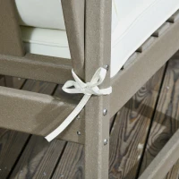 Outsunny Patio Furniture Set HDPE Material, 45" x 27.5" x 31.5", Cream White(m-9)