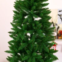 HOMCOM 6.9ft Christmas Tree Artificial Evergreen Spruce Xmas Tree Holiday Decor Indoor Outdoor w/ Stand 631 Branch Tips Seasonal Decoration Green(m-10)