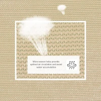 Outsunny Triangle 12' Canopy Sun Sail Shade Garden Cover UV Protector Outdoor Patio Lawn Shelter with Carrying Bag, Sand(m-4)