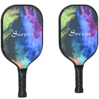 Soozier Pickleball Paddles, Pickle Balls Racket Set of 2 with 4 Balls and Carry Bag(m-2)