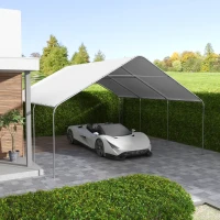 Outsunny 19' x 19.5' Carport, Portable Garage and Patio Canopy Tent, Anti-UV Cover for Car, Truck, Boat, Catering, Wedding(m-10)