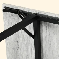 HOMCOM Drop Leaf Folding Dining Table for Small Space, Extendable Kitchen Table for 2 to 4 People, Grey(m-10)