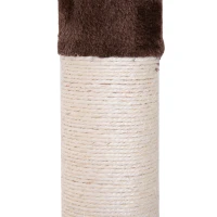 PawHut 102" Adjustable Height Floor to Ceiling Cat Tree, 5 Level Cat Tower with Scratching Posts, Hammock, Brown(m-9)