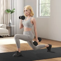 Soozier 2 x 25lbs Dumbbells Set with Non-Slip Grip, Rubber Covered Weights for Men Women Home Gym Workout(m-1)