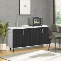HOMCOM Modern Sideboard, Buffet Cabinet, Console Table with Adjustable Shelves, Anti-Topple Design, and Large Countertop, Dark Gray(m-2)
