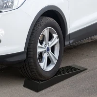 HOMCOM Car Ramps, Curb Ramps with Plastic Anti-Slip Surface, 6600lbs Capacity for Cars SUVs Small Vans, Set of 2, Black(m-1)