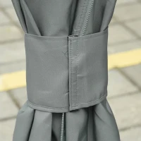 Outsunny Gazebo Replacement Sidewalls 4-Panel Privacy Wall for 10' x 12' Canopy, Outdoor Shelter Curtains Accessories Dark Grey(m-9)