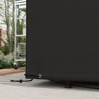 Outsunny Patio Furniture Cover for Outdoor Sectional Sofa Set Waterproof Windproof Oxford Fabric, 97" x 65" x 26", Black(m-9)