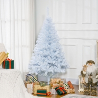 HOMCOM 5ft White Christmas Tree Artificial Christmas Tree with 536 Branch Tips and Metal Stand