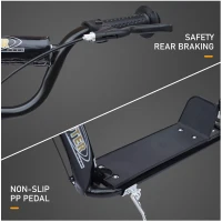 HOMCOM Kids Scooter Street Bike Bicycle for Teens Ride on Toy w/ 12" EVA Tyres for 5-12 Year Old Black(m-7)