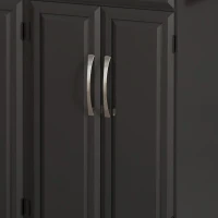 HOMCOM Kitchen Island on Wheels with Rubberwood Top, Rolling Kitchen Cart with 2 Drawers, 4 Doors and Adjustable Shelves(m-10)