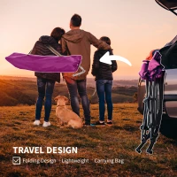 Outsunny Outdoor Rocking Chair Folding Camping Chair Portable Rocker with Armrests, Side Cup Holders, & Carry Bag, Red(m-5)