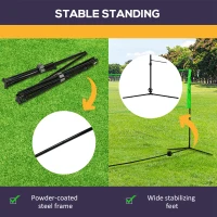 Soozier Portable Badminton Set, Pickleball Volleyball Net with 3 Shuttlecocks, 4 Rackets, for Indoor Outdoor, Beach, Backyard(m-6)